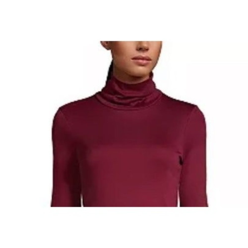 Shirt mock red tank tee tunic sweater top turtleneck high